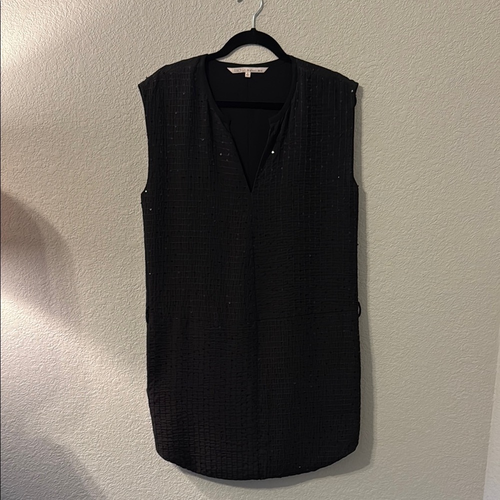 RACHEL Rachel Roy Black Sleeveless Sequin Dress